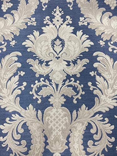 Design ID Ascot Wallpaper Goodwood Damask Navy Wallpaper JC1007-9