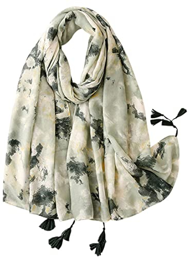 FAIRYGATE Schal Grün Damen Halstuch Damen Schals Elegantes Schultertuch Hochwertiger Tuch Schal Damen Frühjahr Sommer Herbst Winter Delicate Bedruckter Frauen Stola Warm 56009
