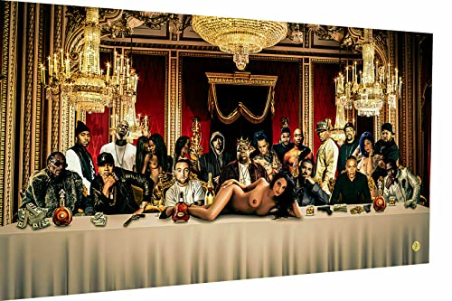 Magic Canvas Art Stars Rapper Leinwand Leinwandbild 1- teilig Hochwertiger Kunstdruck Wandbilder – B8156, Größe: 75 x 50 cm