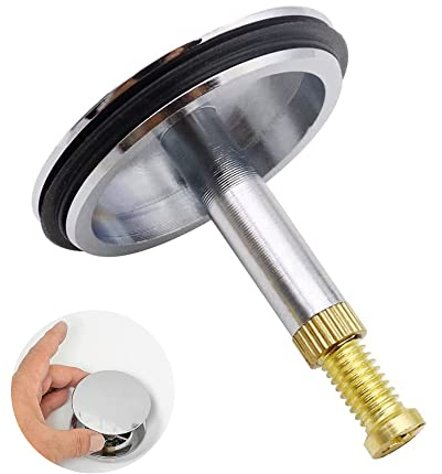 Badewannen Stöpsel Badewanne Stopfen 43mm Badewanne Universal Badewannenstöpsel Rostfrei hohes Siegel Abfluss Stopfen aus Messing für den üblichen Abfluss der Badewanne Höhenverstellbar 50~55mm Silber