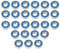 25pcs Miniature 5mm Ball Bearings Blue Metal Rubber Sealed MR115-2RS 5x11x4mm