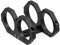 iSpchen Kraftstoffpumpenhalterung Aluminium Auto Kraftstoffpumpe Halterung für Benzinpumpe 60mm Durchmesser,Doppelloch Kraftstoffpumpen Halter, schwarz