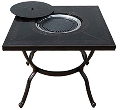 Parrilla Barbacoa Mesa de Barbacoa sin Humo for el hogar al Aire Libre, Olla Caliente Comercial de carbón for Interiores, Patio, balcón, Mesa de Aluminio Fundido de Ocio Barbacoa de Mesa (Size : 90cm