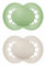 MAM Schnuller aus Naturkautschuk, ab 16 Monaten, mit symmetrischem Sauger, flach und flexibel, mit selbststerilisierender Box, neutral matt, 2 Stück