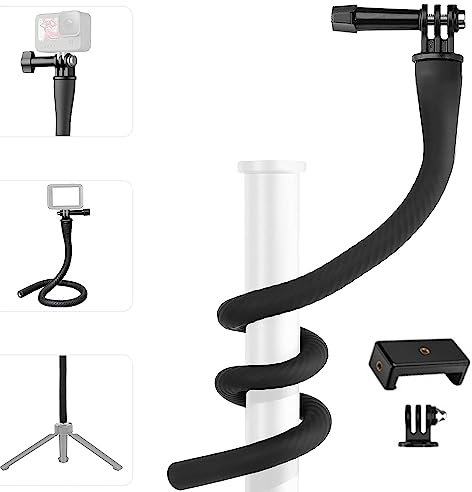 MODJUEGO Support de caméra flexible bras articulé pour GoPro Hero 11/10/9/8/7/MAX/Insta360/DJI Action/Smartphone Support de flexion arbitraire Accessoires pour caméra