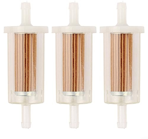 Lot de 3 filtres à carburant en ligne 6,35 mm pour tracteur tondeuse 695666 691035 845125