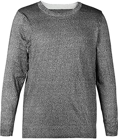 Schnittfestes Hemd, Anti-Schlitz-Kleidung, Schutzpullover Der Stufe 5, Rundhals-Langarm-Arbeitsschutzhemd Für Die Industrielle Fertigung Schützende langärmelige(M)