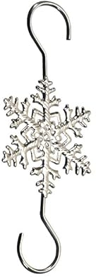 Wambere 30 Stück Weihnachtsdekorationshaken Metall Schneeflocke S-Haken,Christbaumhaken Weihnachtskugeln Aufhänger Weihnachtsbaum Haken Christbaumanhänger Weihnachtshaken Weihnachtsbaumschmuck,Silber