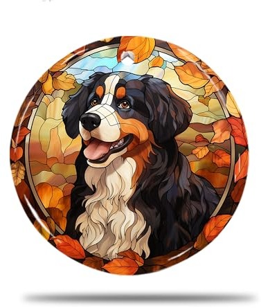 Keramik Weihnachts Ornamente, 7.3Cm Herbst Berner Sennenhund Herbst Hängende Ornamente Weihnachtsanhänger Dekohänger Christbaum Baumschmuck Anhänger