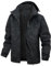 PADOLA Veste Homme mi Saison Veste de Pluie Homme Coupe Vent imperméable Blousons Printemps été Softshell Camouflage Legere Manteau Automne Hiver (3 Noir M)
