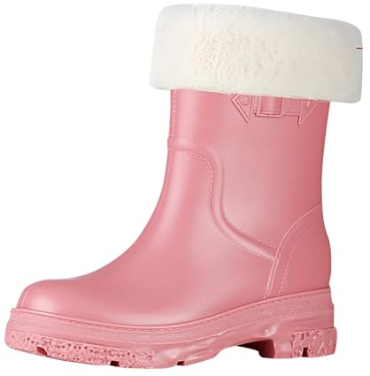 Stivali Gomma Pioggia Donna Alti Imbottiti Stivali Pioggia Colorati da Lavoro Scarpe Impermeabili 38 Antiscivolo Stivaletti Pioggia Pianta Larga Antipioggia Stivali Acqua Invernali