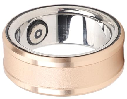 Saluaqui Intelligenter Ring, IP68 Wasserdichter Smart Ring, Sport-Fitness-Tracker Smart Ring mit USB-Ladekabel Zum Schlafen, Golden (20)