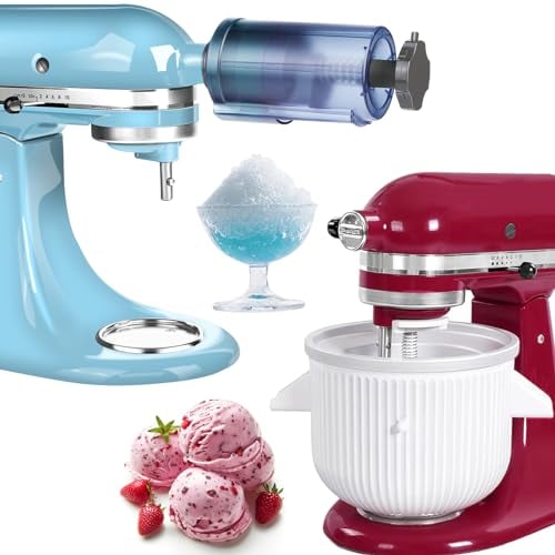Kitchenaid Machine à glace et accessoire pour mixeur de cuisine comprenant une machine à glace rasée avec 8 moules à glace et un sorbet à glace pour mixeurs sur socle de 4,5 l et plus