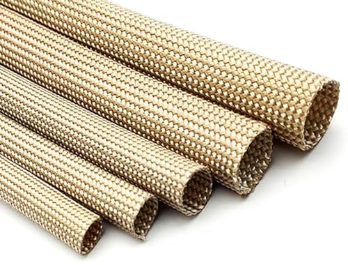 Manchon de câble Manchon de câble en fibre de verre tressé de 10 mètres, isolation en verre haute température de 800 degrés C, gaine de tube en fibre souple, protecteur de câble, diamètre 1 mm-20 mm (