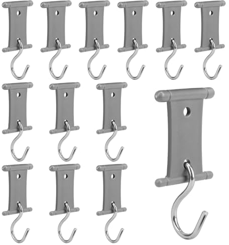 12 Pezzi Ganci per Tende da Sole per Veicoli Ricreazionali, Ganci per Binari per Roulotte, Camper, Tende da Campeggio, per Binari da 5/6 mm e 7/8 mm