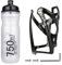 Flaschenhalter Fahrrad,Getränkehalter Fahrrad,Trinkflasche Fahrrad mit Halterung,Universal Fahrrad Getränkehalter,Geeignet für Fahrräder,Rennwagen,Mountainbikes,Inklusive 750 Ml Wasserbecher