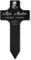 Paule Black Personalisierter Grabstecker Kreuz Grabschmuck mit Foto Gravur - Acrylglas Schwarz Hochglanz 250 x 500 mm - wetterfest für Außenbereich, Mama Papa Oma Opa Steckkreuz