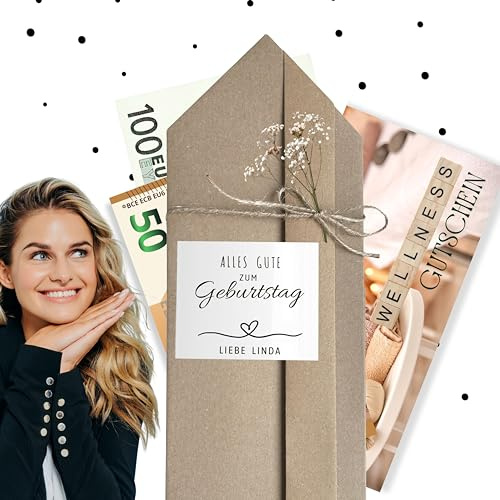 Geschenkverpackung für Gutscheine | Geschenkidee personalisierter Text | Geschenkkuvert | Gutscheinverpackung | Gutschein verschenken