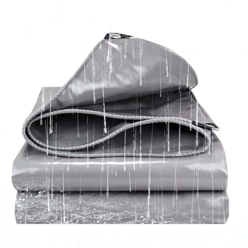 FIDSEJEONA Abdeckplane mit Ösen 1.5x3.5m, Mehrzweck Abdeckung, Gartenplane Wetterfest, Wasserdichtes PVC Plane, für Dächern, Camping, Terrassen, Schwimmbädern, Booten