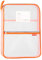 Netztasche Dokumententasche A4 Reißverschlusstasche Nylon Studenten Bürobedarf für Datei, Papier, Quittungen, Kosmetika, Orange
