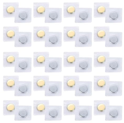 20 Paar Magnete zum Einnähen, Unsichtbare Magnetknopf, Magnete für taschen, Magnetverschluss Tasche, Magnetverschlüsse zum Einnähen Zubehör zum Nähen für Handtaschen Kleidung Lederhandwerk
