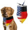 Hundehalstücher mit US- und Deutschland-Flagge, verstellbares Halstuch für kleine bis große Haustiere, stilvolles und bequemes Zubehör für Hunde und Katzen