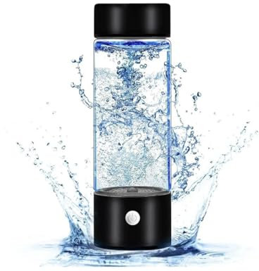 PQETBV Botella de Agua Hidrogenada, Ionizador de Agua de Hidrógeno de 420 ml, Botella de Agua de Hidrógeno Portátil para Deporte, Hogar, Oficina, Viajes y Bebida Diaria
