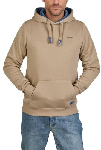 DENIMFY Hoodie Herren Regular Fit DFBenno Kapuzenpullover Pullover Schwarz 3XL, Größe:3XL, Farben:Cobblestone Beige