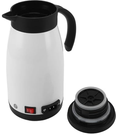 12V 24V Schnell Erhitzender Auto-Wasserkocher, Tragbarer Auto-Wasserkocher aus Edelstahl, Ideal für den Einsatz Im Auto und LKW, Kocht Wasser, Brüht Kaffee, Kocht Eier und Nudeln.