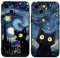 Yimctoie 2 Stück Cartoon Handyhülle für iPhone 14 Hülle 6,1,Mode Schutzhülle Schwarz Handyhülle mit Niedlich Katze Aesthetic Muster Weich Silikon Dünn TPU Stoßfeste Kratzfest Cover,Anime