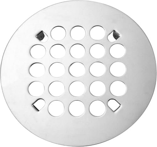 Couvercle en acier inoxydable pour siphon de sol - Grille d'écoulement en métal de 80 mm de diamètre - Inoxydable et durable pour bonde de douche