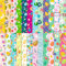 24 Blatt Ostern Scrapbook Papier Dekorpapier Sets Osterhase Reispapier 15 x 15 cm Osterpapier Papier für Ostern Dekoration DIY Tagebuch Handwerk Notizbuch Scrapbooking Alben (A, One Size)
