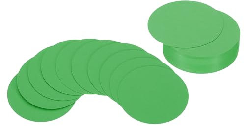 PATIKIL 2 Zoll Kreis Karton, 50 Stück runde Form Ausschnitte Papier dickes Karton Untersetzer für DIY Bastelprojekte Klassenzimmer Pinnwanddekoration, Grün