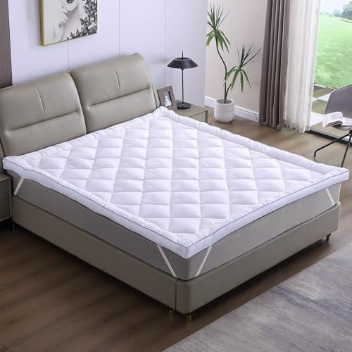 AMBINESS Matratzen Topper Jacquard | 7 Größen | 80x200cm - 180x200cm | 7cm Dicker Matratzentopper | Beste Luftzirkulation temperaturregulierend Maschinenwaschbar | Öko-Tex | Boxspringbett | 180x200cm