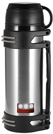 ZONJIE Vacuum Insulated Bottle - 1.5L Stainless Steel Vacuum Travel Flasks for Hot and Cold Drinks Thermal Metal Water Bottle with BPA Free Cup Portable Travel Water Bottles with Carry Handle