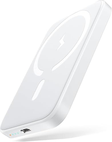 Power Bank, Magnético Batería Externa Carga Rapida, 10000mAh USB C Cargador Inalámbrico, Portátil Ultra Slim Bancos de energía para Samsung/Huawei/iPhone 16/15/14/13/12/Pro Series, Powerbank Wireless