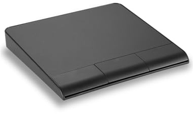 Perixx PERIPAD-706 Wireless Slim Touchpad, Multi-Device Bluetooth und 2.4G RF, USB-C Aufladbar, Große Größe 13,5x11,6x1,4 cm, Schwarz