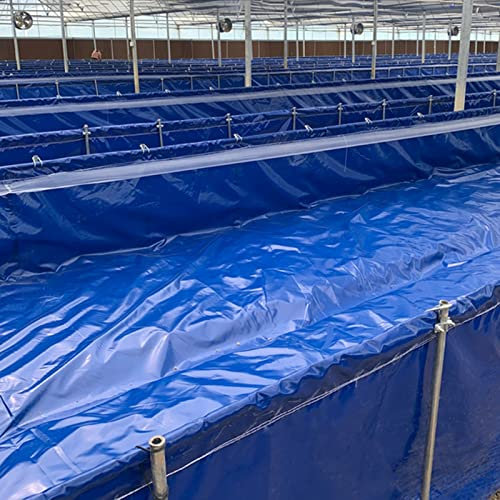 HGJHJJHK Liner de Estanque para koi y Piscinas de Pescado Fuentes y Arroyos, Revestimiento de Cama de Estanque de Pescado Flexible de Servicio Pesado película Impermeable Dura, Azul, 4x2x1m
