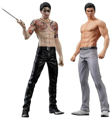 DEXSHUN Kiryu Kazuma Figur Goro Majima Figur Anime Actionfigur Statue PVC Skulptur Deskto Dekoration Geschenk Sammlerstück 17cm