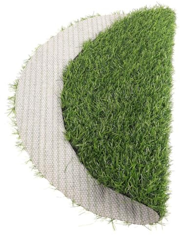 KICHOUSE Runder Künstlicher Gras teppich Dekorativer Kunstrasen für Tischdeko Rutschfest Langlebig als Platzset für Kaffeeecke Vielseitig für Indoor Outdoor dekoration