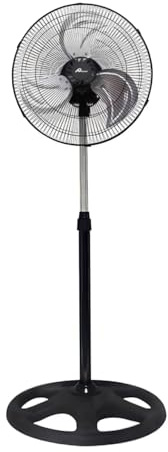 CIVELLO GLOBAL Ventilador de Pie de 18 Pulgadas, Potente Motor de 80W, Oscilación Amplia de 180°, 3 Velocidades, Altura de 125 cm, Ventilador de Suelo Silencioso para Hogar, Dormitorio y Oficina.