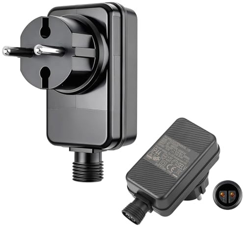 LED Netzteil 12V 2A Transformator, Wasserdichter IP44 Niederspannungsadapter, Lichterkette Netzteil Adapter, EU Stecker für LED-Lichterketten, Eiszapfenlichter, Weihnachtsdeko, Vorhangleuchten, Balkon
