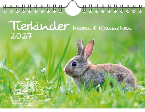 Tierkinder Hasen und Kaninchen DIN A5 Kalender für 2027 - Seelenzauber