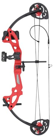 Einsteiger Compoundbogen Set, 16-29 lbs Verstellbare Zugkraft Rechtshänder Bogen, 49-72 cm Auszug Sportbogen für Jugendliche Schießtraining Wettkampf