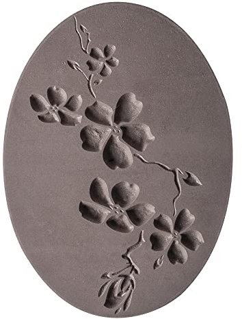 Rayher 34392000 Label Kirschblüte, Sonstiges Material, farblos, 4x5.5cm