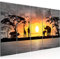 Runa Art Bild Afrika Sonnenuntergang Wandbilder auf Vlies Leinwand 5 Teilig Wanddekoration Wohnzimmer Schlafzimmer 000256c