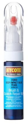 Hycote Brush and Scratch Repair Nib Touch Up Paint, Ford Deep Impact Blue, 12.5 ml