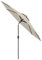 GOPLUS Grand Parasol de Jardin Exterieur, 2,7M Parasol Inclinable à 35° avec 8 Baleines, Manivelle, Abri d'Ombrage avec Protection Solaire, pour Plage Terrasse Piscine, sans Base, Beige