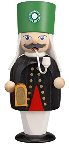 Seiffener Volkskunst | Räuchermann Erzgebirge | Kleine Gesellen 15 cm | Räuchermännchen | Original Erzgebirgische Volkskunst | 12265 | Bergmann mit Grubenlicht