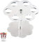 6 Löcher Acryl Ice Cream Cone Ablageständer Kuchen-Kegel-Backen-Rack Eis Display Rack Kuchen-Präsentationsständer Cupcake Kegel Back Rack für Kindergeburtstag Afternoon Tea Party (Transparent)